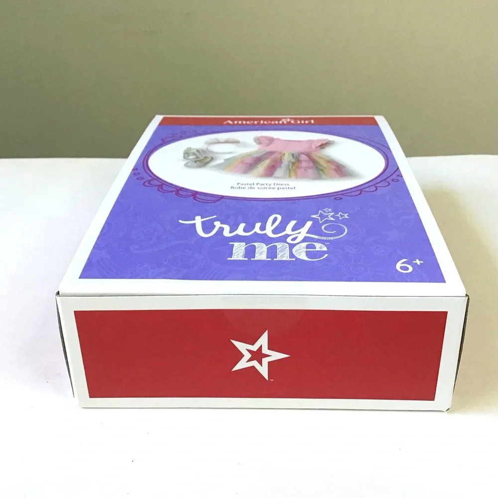 EMPTY BOX for American Girl Truly Me Accessory - Pastel Party Dress Outfit